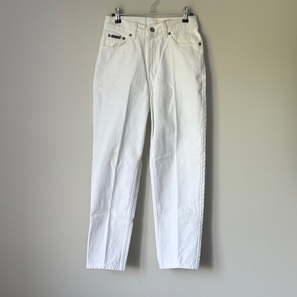 Calvin Klein high rise skinny white denim 🤍 size 4 - Picture 7 of 14